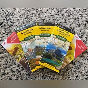 Bundle-National Geographic Glacier, Yellowstone & Grand Teton National Park Maps